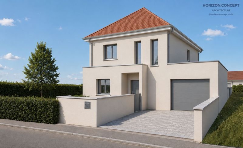 Maison à étage avec garage