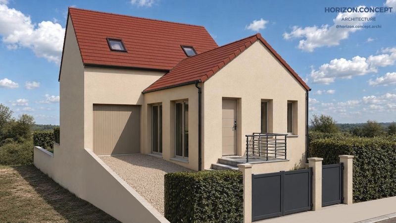 Maison aux toitures de tuiles